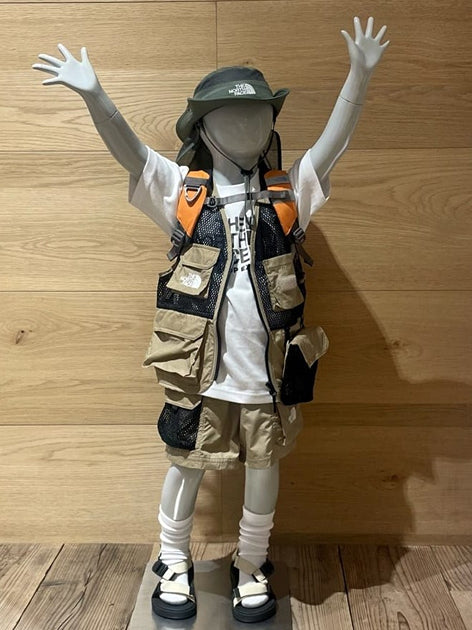 Japanese children's clothing TNF UV protection camouflage logo top 130-160cm boys/girls summer TOPS