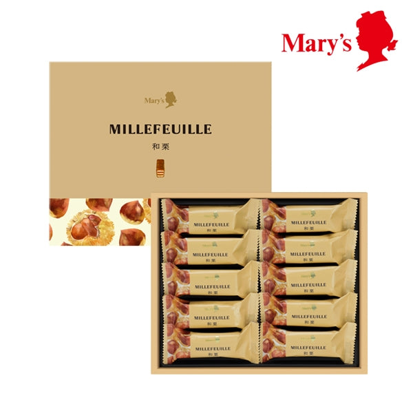 日本直送 Mary's Chocolate 和栗朱古力千層酥禮盒 5/10枚入 中秋節/萬聖節 限定手信