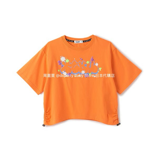 Japanese children's clothing X-girl Stages painted logo top 80-140cm girls summer TOPS