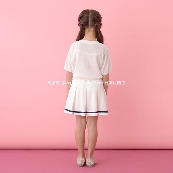 Japanese children's clothing Ly# mine bow print top 110-140cm girls summer TOPS