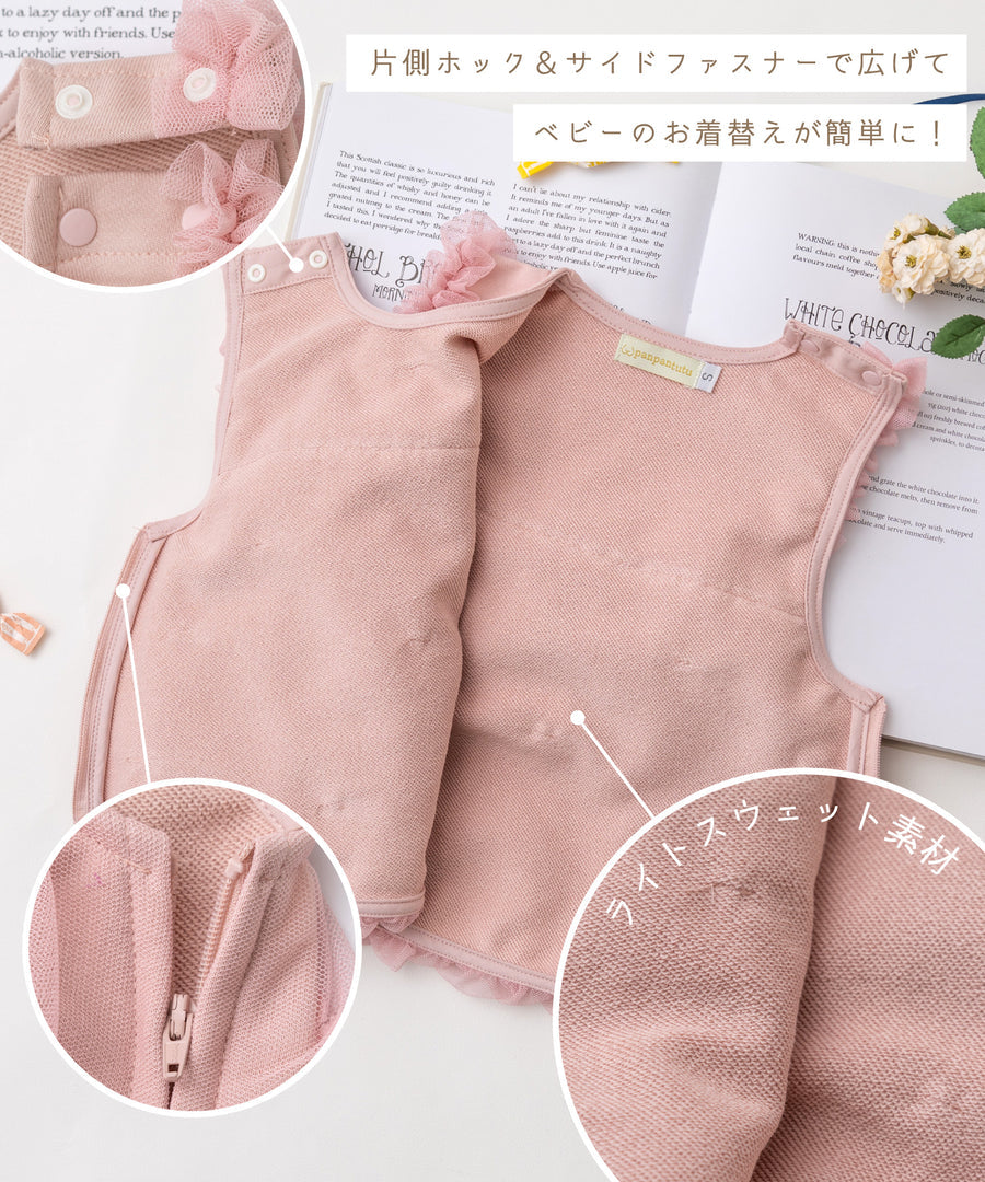 Japanese children's clothing panpantutu floral chiffon bubble vest 70-100cm girls newborn baby summer TOPS