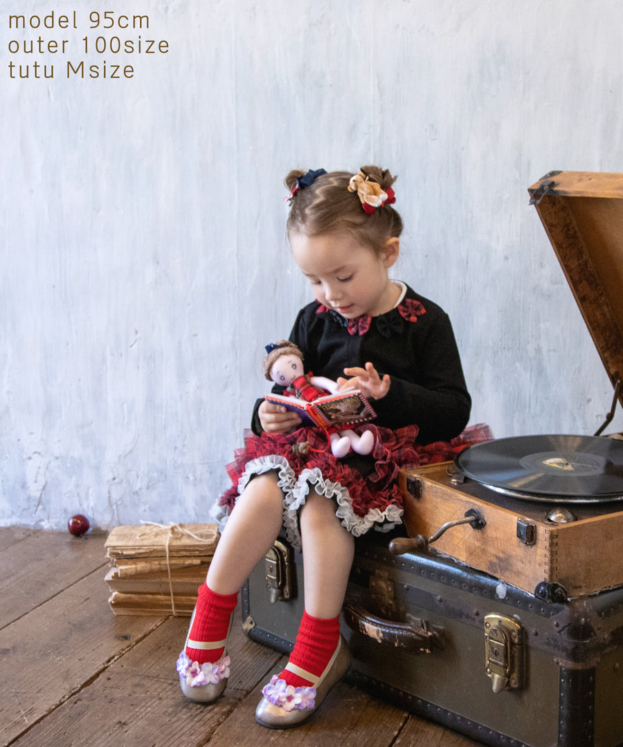Japanese children's clothing panpantutu plaid bow coat 80-150cm girls summer OUTERWEAR