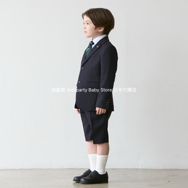 Japanese children's clothing pe#main three-piece suit 110-130cm boys' summer TOPS PANTS OUTERWEAR interview/banquet/performance