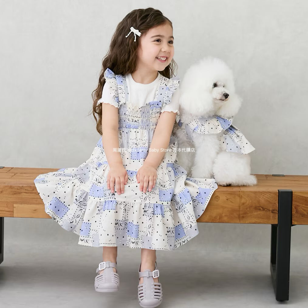 Japanese children's clothing pe#main pleated suspender dress 80-130cm girls summer dresses