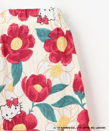 Japanese children's clothing aF#a325 x Sanrio Jinbei Japanese Kimono 90-130cm Girls Summer TOPS PANTS Japanese Summer Festival Special