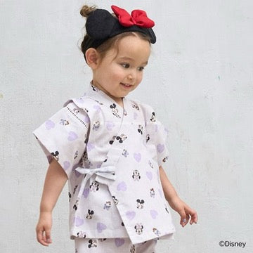 Japanese children's clothing pe#main x Diseny Jinbei Japanese Kimono 80-130cm Boys/Girls Summer TOPS PANTS Japanese Summer Festival Special
