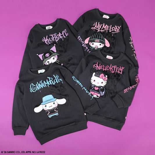 日本童裝 BDL x Sanrio 親子裝 印花衛衣 90-140cm 女童款 冬季 TOPS
