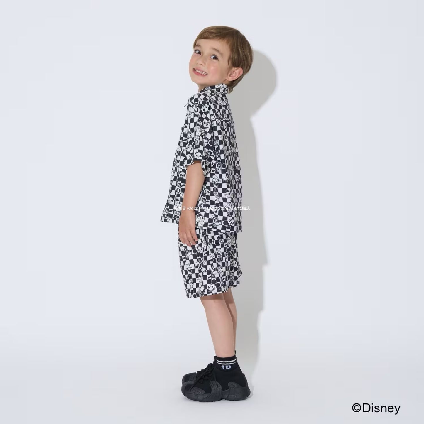 Japanese children's clothing b・R# x Diseny full-print shirt jacket 100-150cm boys'/girls' summer outerwear