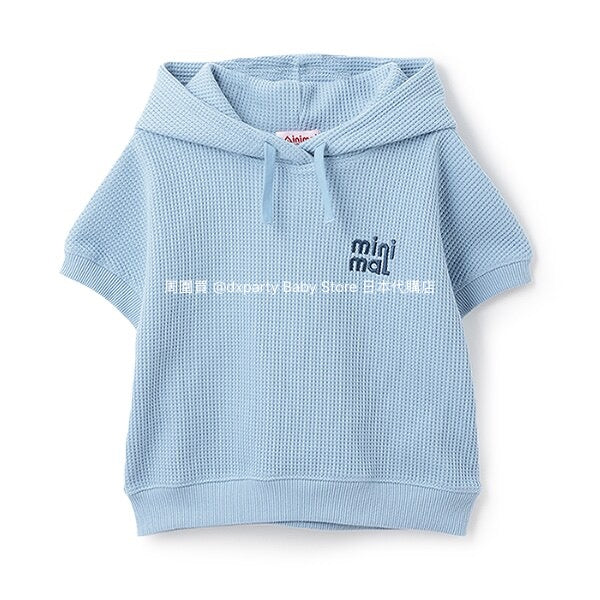 Japanese children's clothing mini#ML waffle hooded top 90-140cm boys/girls summer TOPS