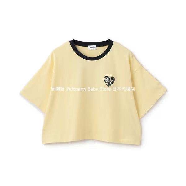 Lovetoxic Japanese children's clothing heart-shaped letter print top 140-170cm girls summer TOPS