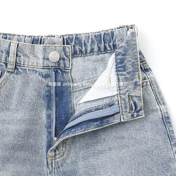 Lovetoxic Japanese children's clothing ripped jeans wide-leg pants 140-170cm girls summer PANTS