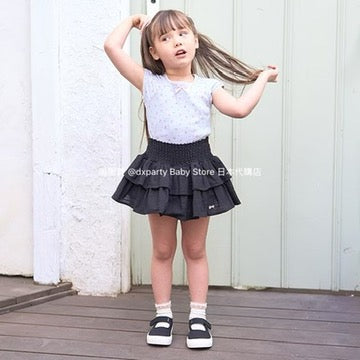 Japanese children's clothing Ly# mine floral top 100-150cm girls summer TOPS