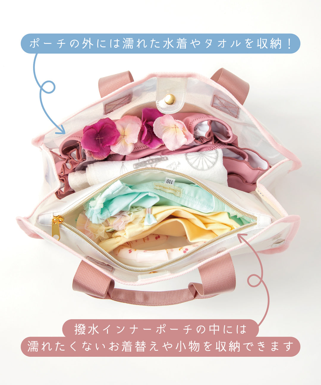 Panpantutu x Sanrio Kuromi Beach Bag (Embroidered Name Available) Direct from Japan. Other Brands: Summer Swimwear Special.