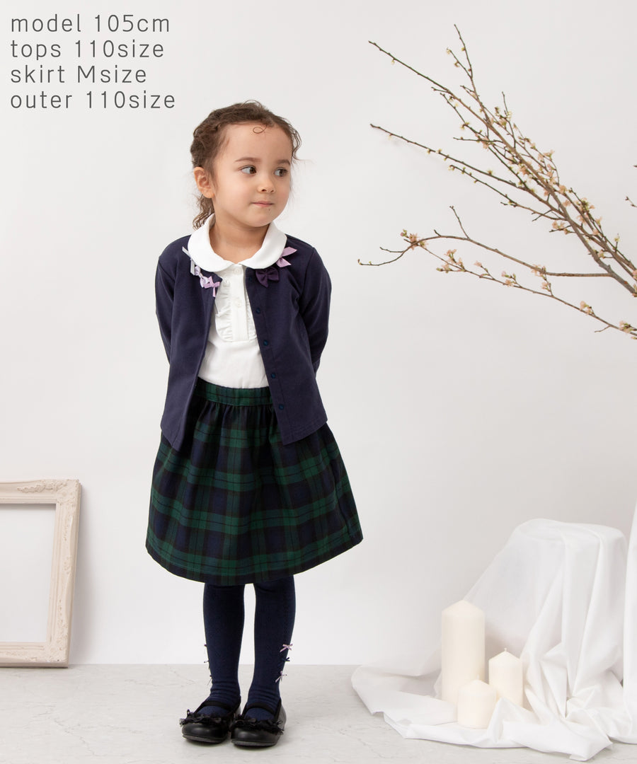 Japanese children's clothing panpantutu classic ruffle shirt 90-150cm girls summer TOPS interview / banquet / performance