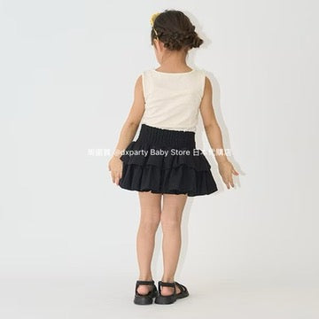 Japanese children's clothing Ly# mine square neck vest 100-150cm girls summer TOPS