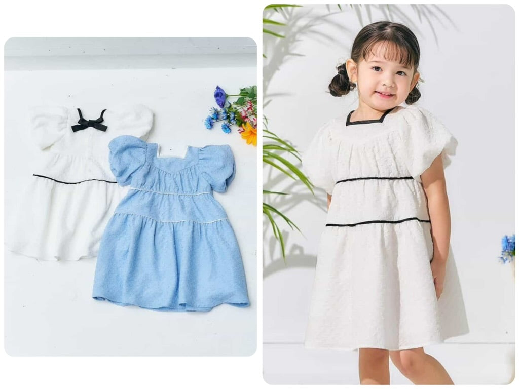 Japanese children's clothing apres les cours lantern sleeve dress 80-140cm girls summer dresses