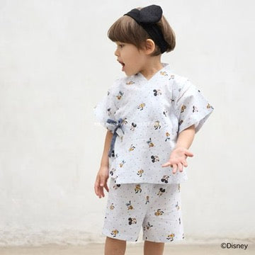Japanese children's clothing pe#main x Diseny Jinbei Japanese Kimono 80-130cm Boys/Girls Summer TOPS PANTS Japanese Summer Festival Special