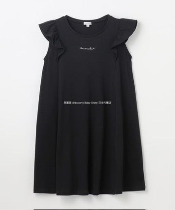 Japanese children's clothing aF#a325 small flying sleeve waist bow dress 90-160cm girls summer dresses