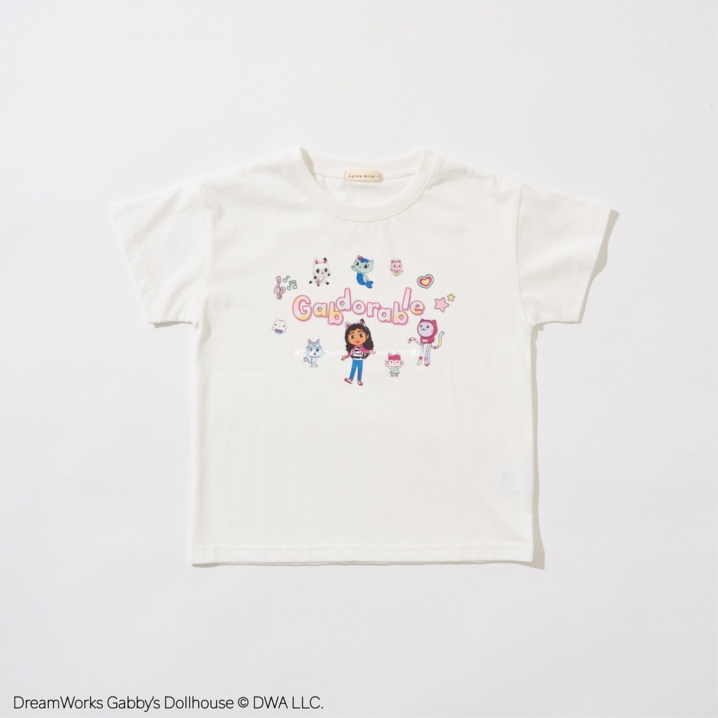 Japanese children's clothing Ly# mine x GABBY'S DOLLHOUSE printed top 100-130cm girls summer TOPS