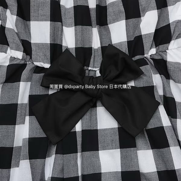 Japanese children's clothing pe#main back bow dress 80-130cm girls summer dresses