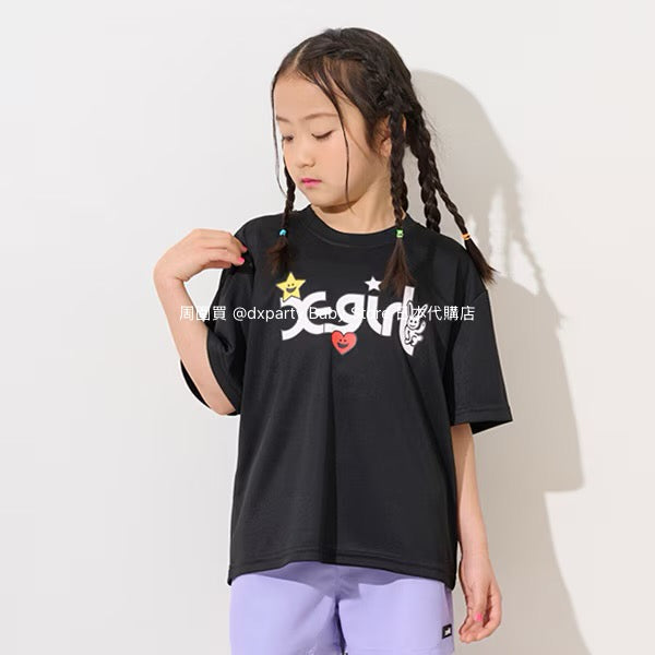 Japanese children's clothing X-girl Stages contact cool water absorption quick dry color changing print top 80-140cm girls summer TOPS