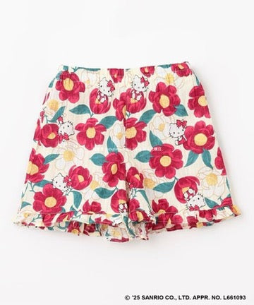 Japanese children's clothing aF#a325 x Sanrio Jinbei Japanese Kimono 90-130cm Girls Summer TOPS PANTS Japanese Summer Festival Special