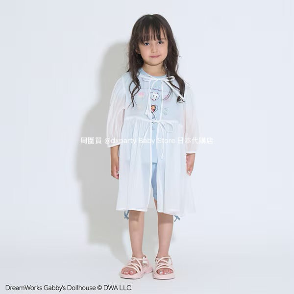 Japanese children's clothing Ly# mine 2Way two-piece sheer jacket 100-150cm girls summer outerwear