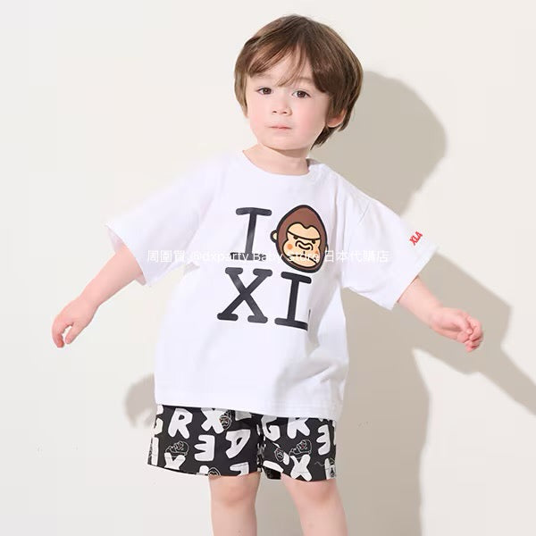 Japanese children's clothing XLARGE KIDS I LOVE XL top 80-140cm boys' summer TOPS