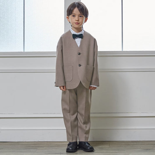 日本童裝 pe#main 禮服三件套裝 110-130cm 男童款 冬季 OUTERWEAR TOPS PANTS 面試/宴會/表演 【日本預售:2026年2月中旬】