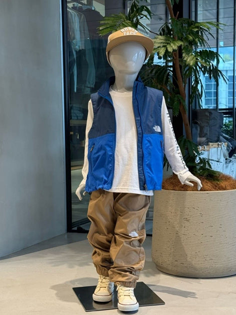 Japanese children's clothing TNF waterproof series zipper vest jacket 100-120cm boys'/girls' summer outerwear