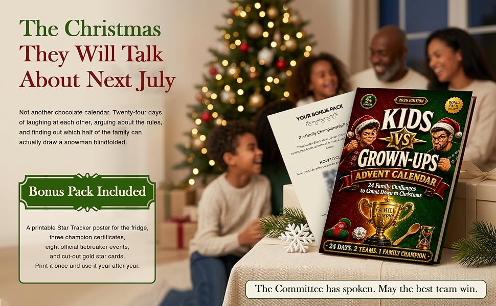 日英美直送 Kids vs Grown-Ups amily Challenges Book Advent Calendar 聖誕倒數日曆 大人款/兒童款 聖誕快樂特輯 不參與$900免運 滿$900可加$25免運到順豐站/智能櫃 Christmas Advent Calendars 2026