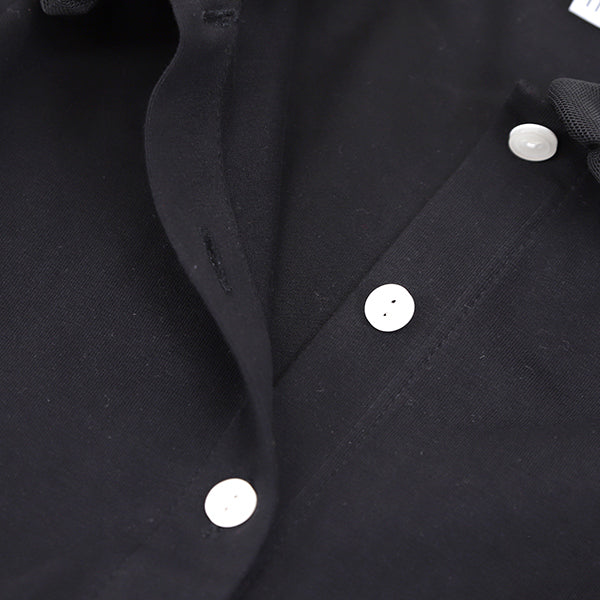 Japanese children's clothing panpantutu black bubble collar shirt 90-150cm girls summer TOPS interview/banquet/performance
