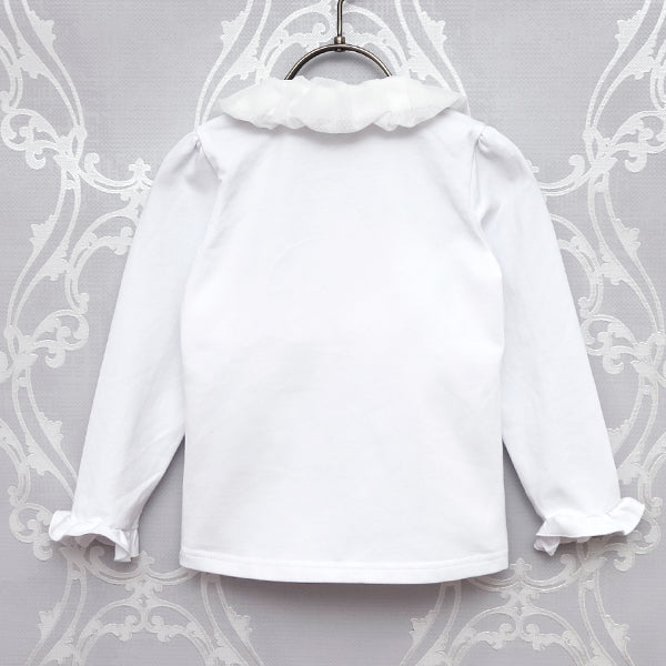 Japanese children's clothing panpantutu bubble collar shirt 90-150cm girls summer TOPS interview / banquet / performance