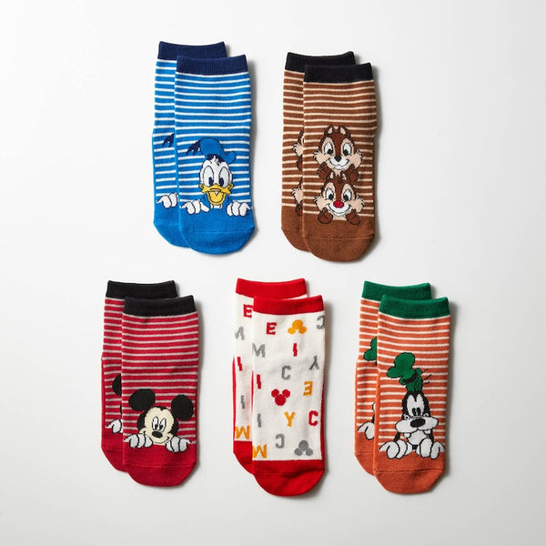 日本童裝 Disney 襪一套五對 13-21cm 襪系列