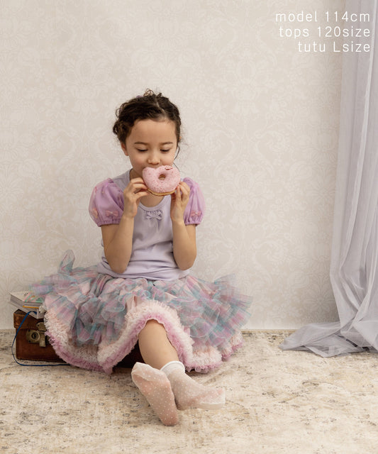 Japanese children's clothing panpantutu puff sleeve top 80-150cm girls summer TOPS