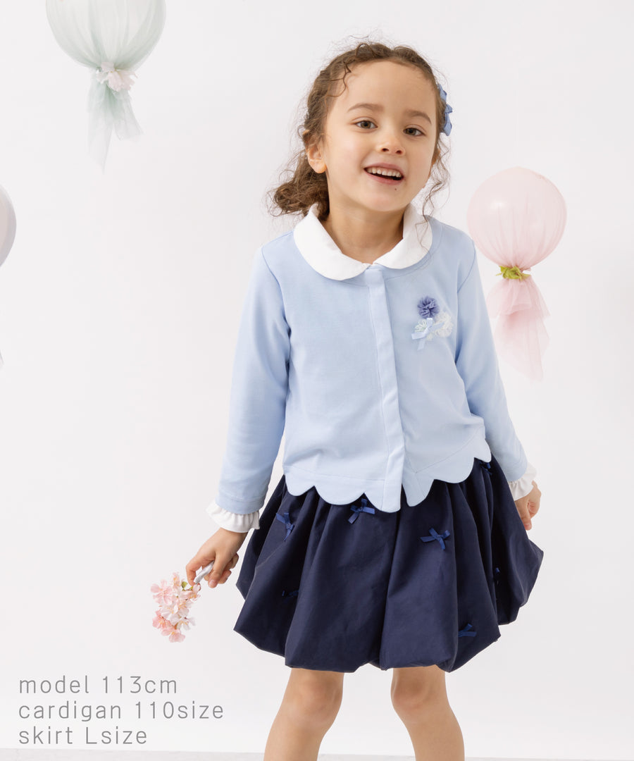 Japanese children's clothing panpantutu classic ruffle shirt 90-150cm girls summer TOPS interview / banquet / performance