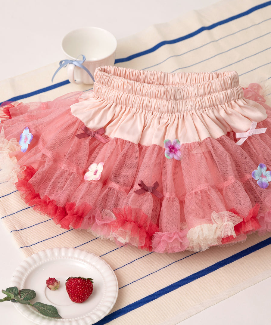 Japanese children's clothing panpantutu strawberry cake tutu skirt 70-135cm girls' newborn baby summer SKIRTS