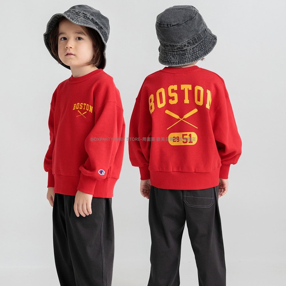 Japanese Children's Clothing Branches Champion Sweatshirt 100-150cm Boys' Autumn TOPS New Year Red