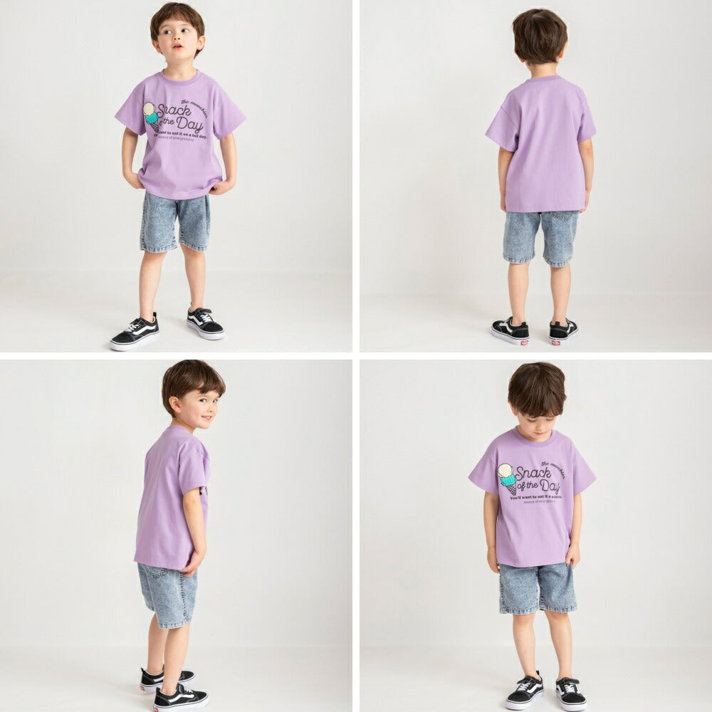 Japanese Branches Children's Clothing UV-Proof, Quick-Drying, Seven-Function Printed Top (80-150cm) for Boys (Summer TOPS)