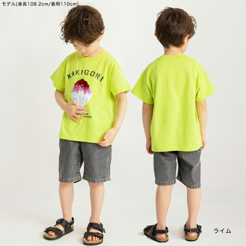 Japanese children's clothing Branches contact cold print short-sleeved top 80-150cm boys' summer TOPS