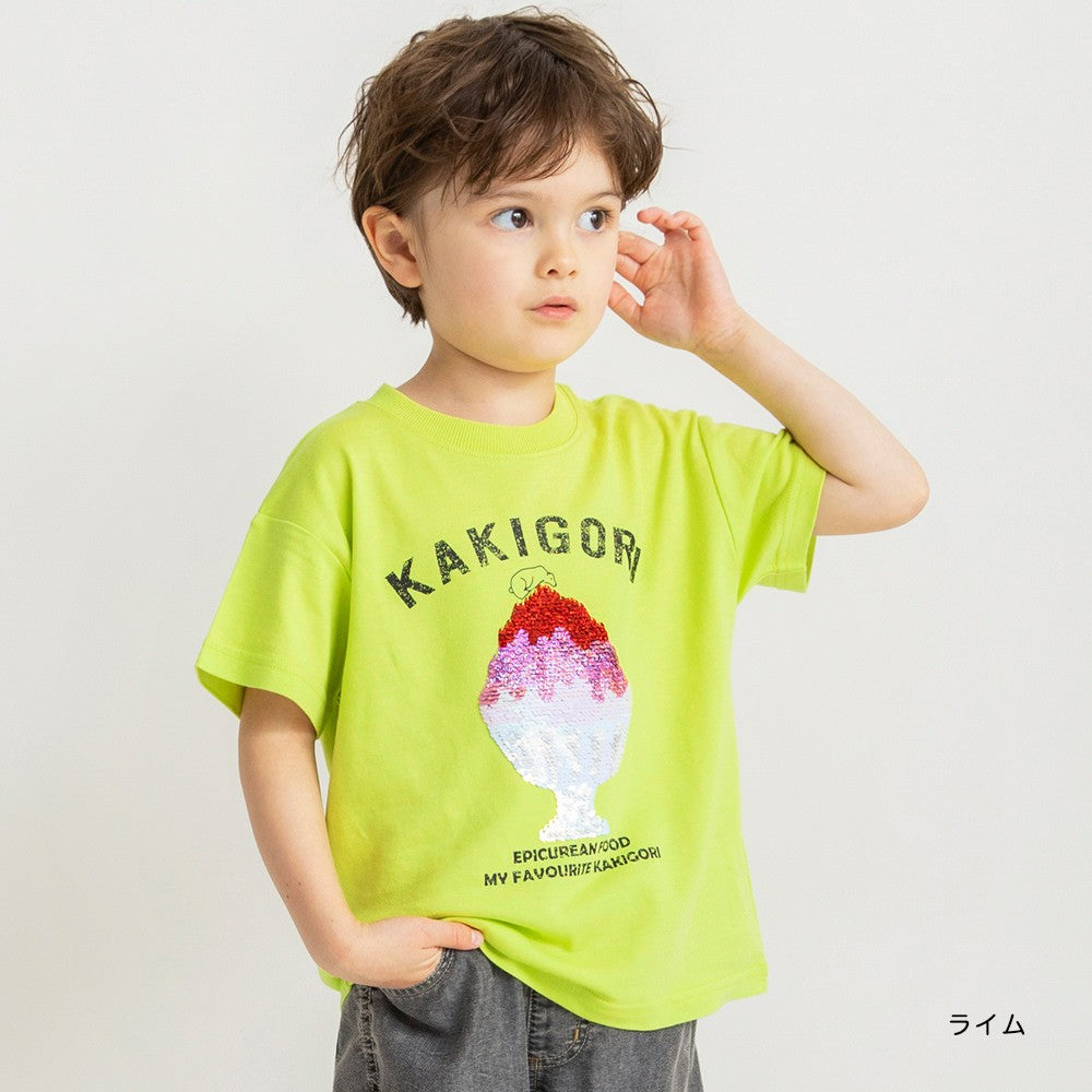 Japanese children's clothing Branches contact cold print short-sleeved top 80-150cm boys' summer TOPS