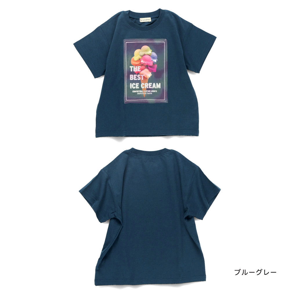 Japanese children's clothing Branches contact cold print short-sleeved top 80-150cm boys' summer TOPS