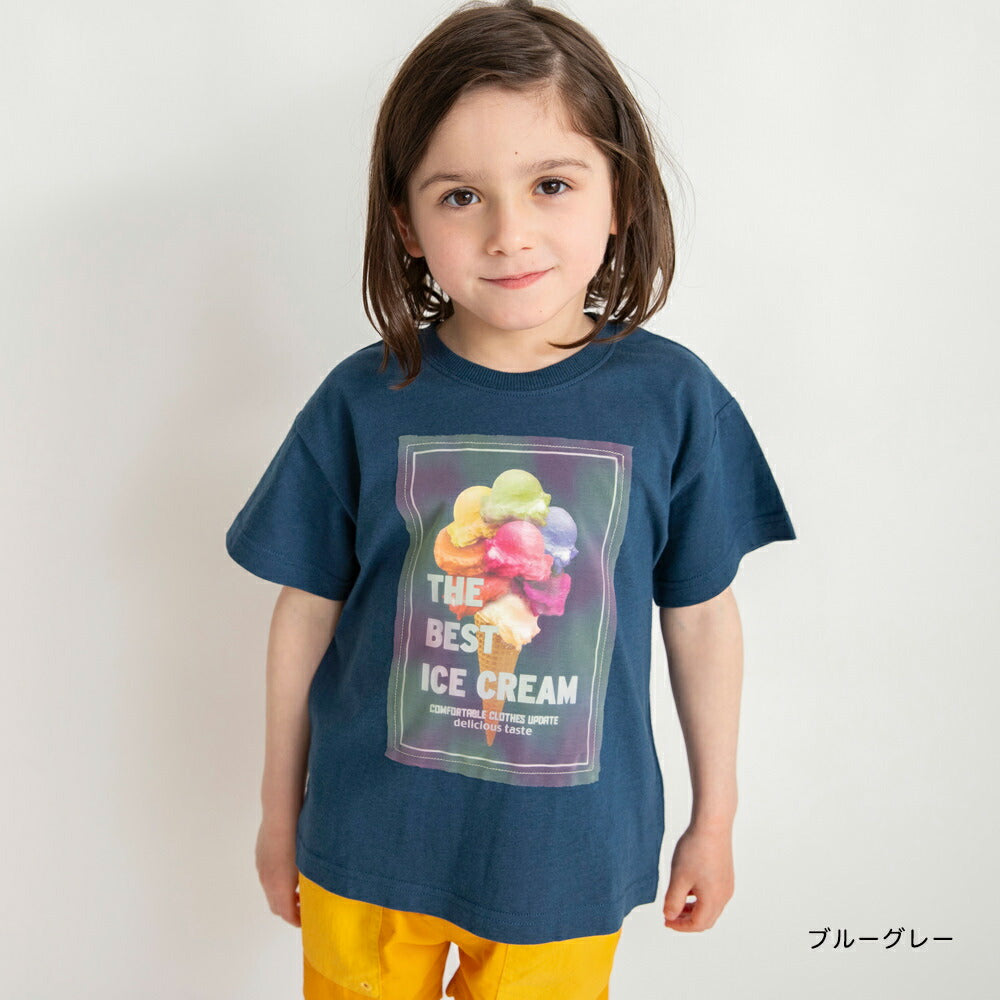 Japanese children's clothing Branches contact cold print short-sleeved top 80-150cm boys' summer TOPS