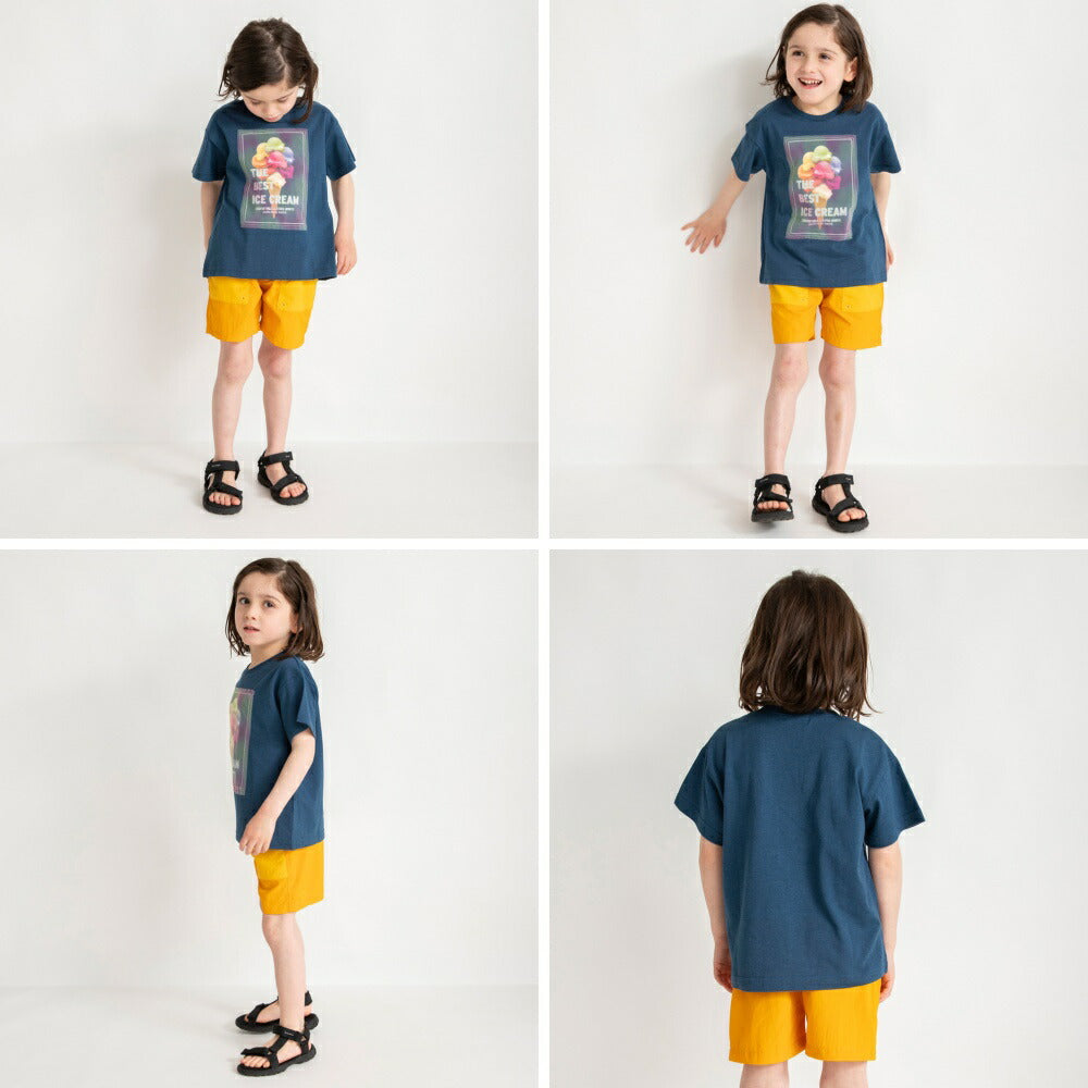 Japanese children's clothing Branches contact cold print short-sleeved top 80-150cm boys' summer TOPS