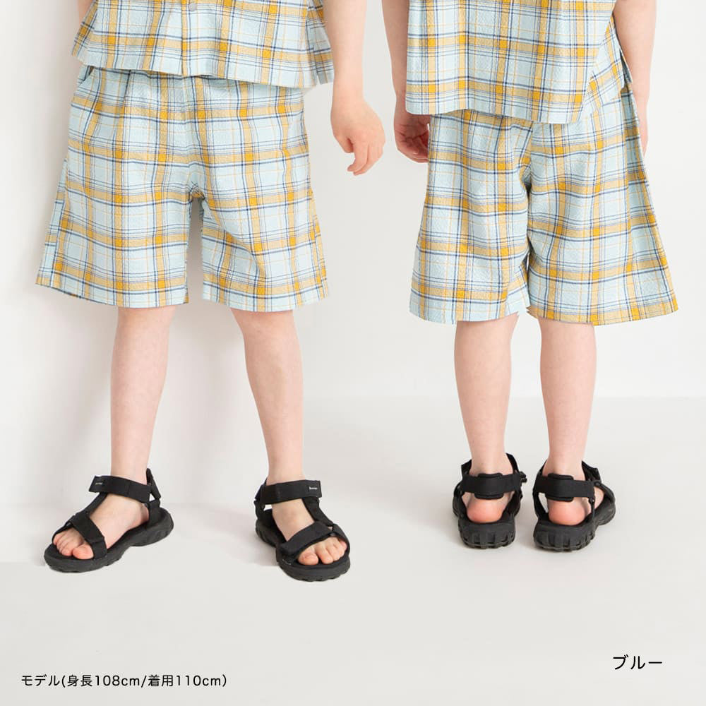Japanese children's clothing Branches checkered shorts 90-150cm boys' summer PANTS