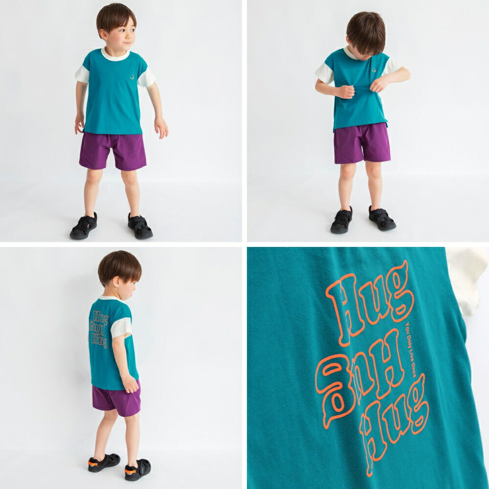 Japanese children's clothing Branches printed tops 80-150cm boys' summer TOPS