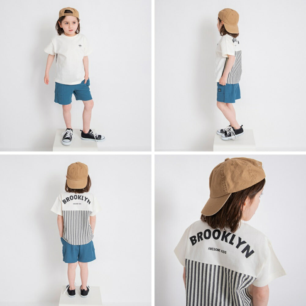 Japanese children's clothing Branches back stitching print top 80-150cm boys summer TOPS
