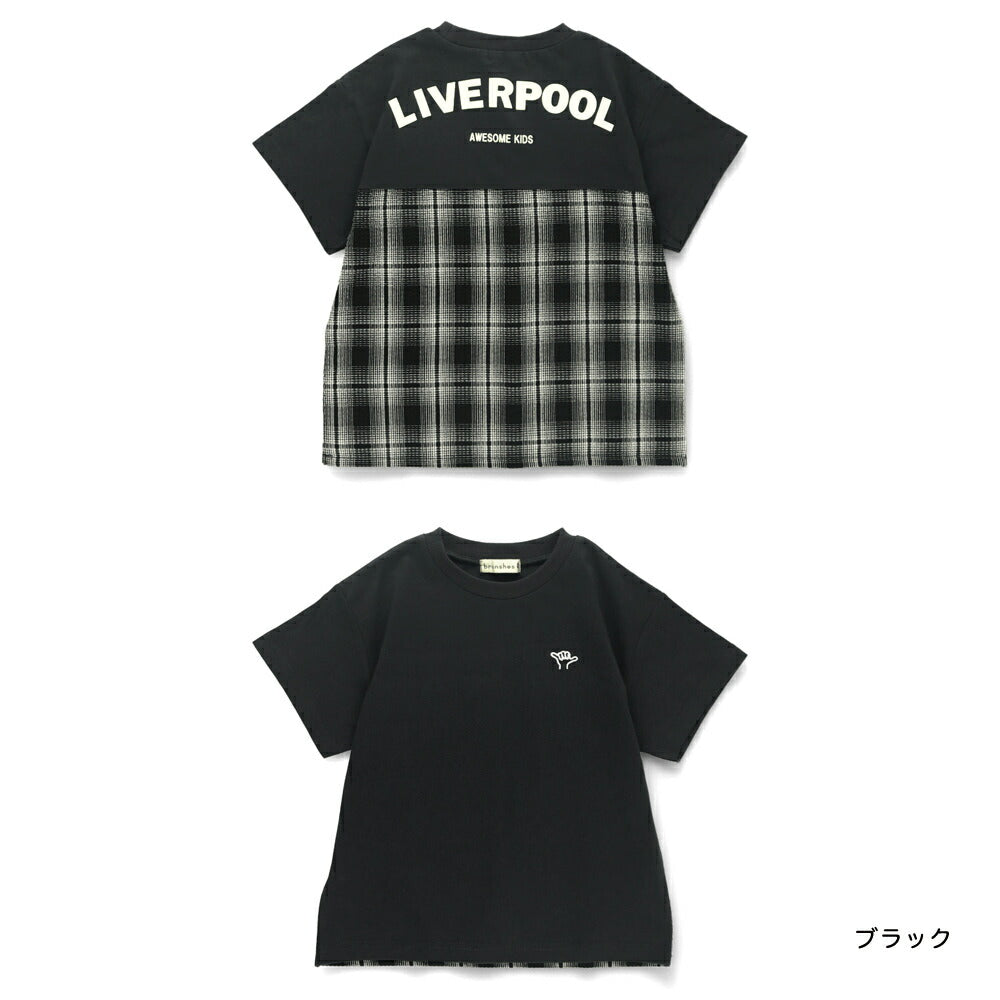 Japanese children's clothing Branches back stitching print top 80-150cm boys summer TOPS