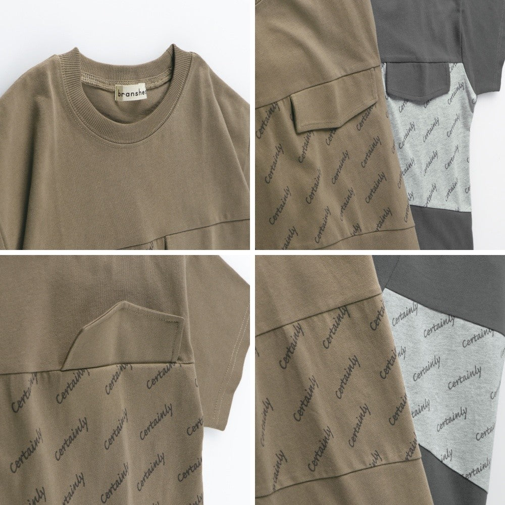 Japanese children's clothing Branches fake pocket top 80-150cm boys summer TOPS