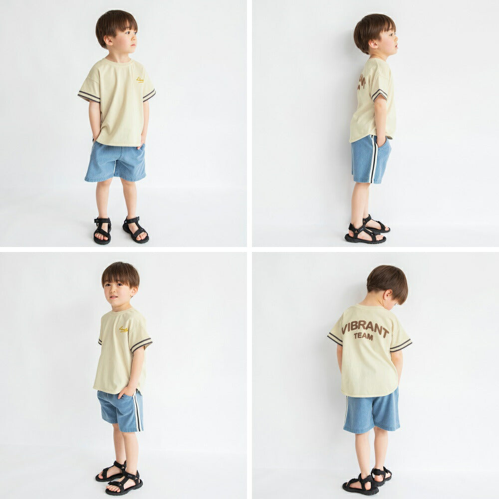 Japanese Children's Clothing Branches Baseball Style Tops 80-150cm Boys Summer TOPS